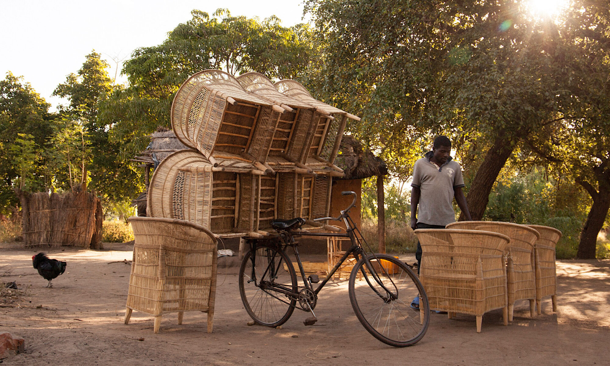 Traditional Malawi Cane Chair